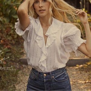 DOEN henri blouse in salt size SMALL